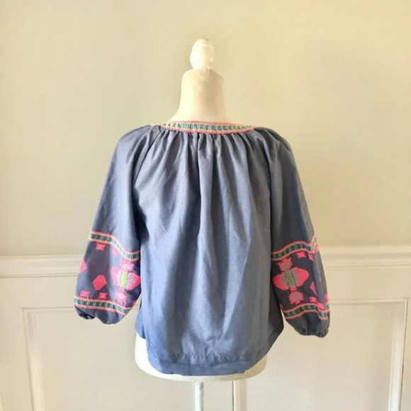 Rebellion Embroidered Tunic Top S - Picture 5 of 6